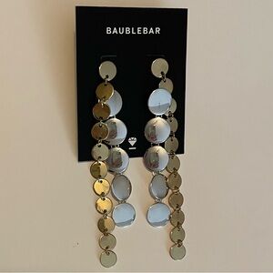 Baublebar set of two dangle earrings - gold tone, silver tone